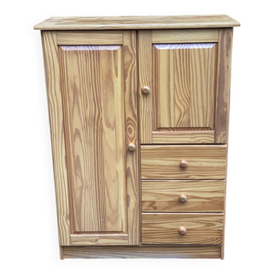 Armoire commode vintage - pin massif