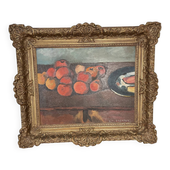Oil on panel, still life, signed L.Blanckaert