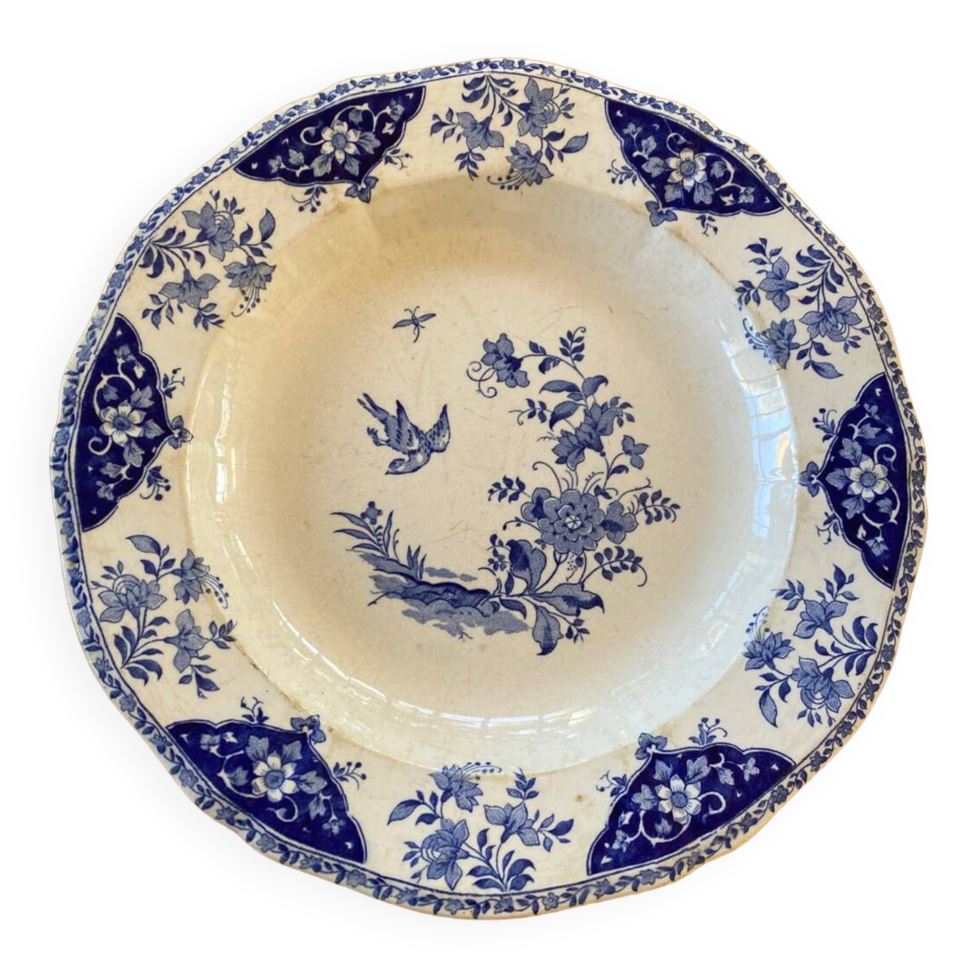 Large round and hollow dish from Gien