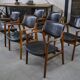 Set of 6 Scandinavian armchairs in leather and rosewood by Gondo Gravesen for Atelier Bondo Gravesen Snedkerier 1960s.