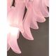 Lustre contemporain en verre de Murano « Selle » rose givré, style Mazzega