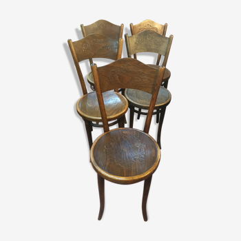 Set de 5 chaises bistrot