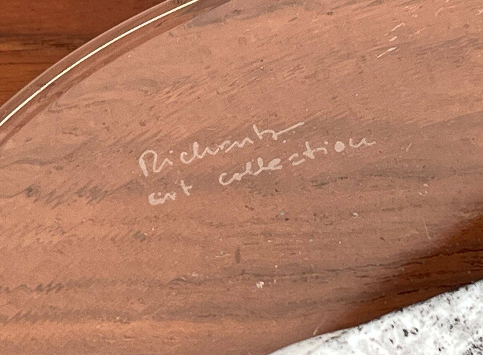 Vintage German glass plate or bowl by Hans Jürgen Richartz for Richartz Art Collection, Mathildenhütte, Solingen, Germany.