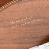 Vintage German glass plate or bowl by Hans Jürgen Richartz for Richartz Art Collection, Mathildenhütte, Solingen, Germany.