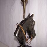 Lamp marble bust horse - early 1970s
