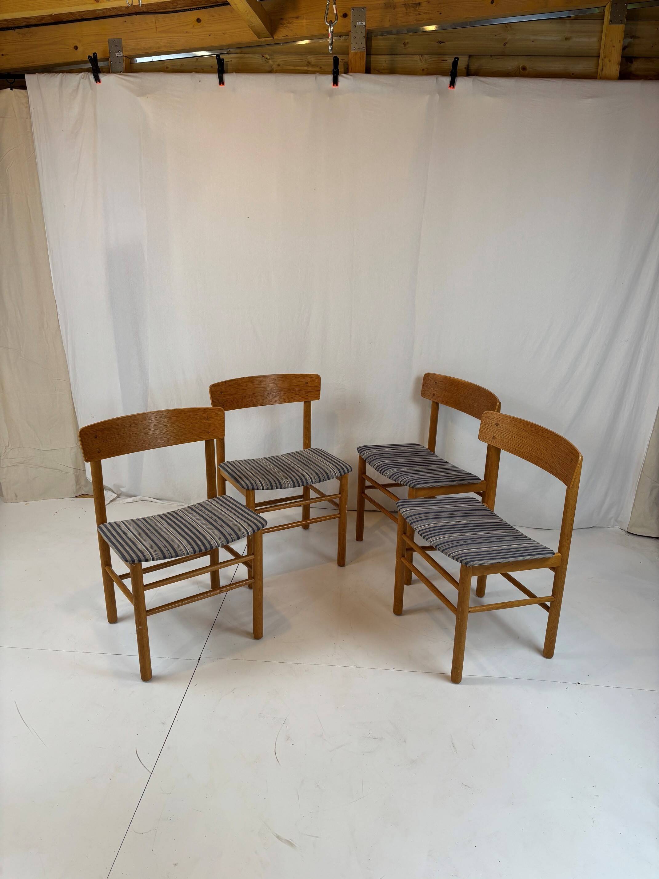 4 beech chairs - Denmark 1950s