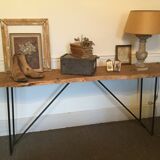 Wood and iron console