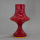 All Glass Red Table Lamp by Valasske Mezirici, 1970s