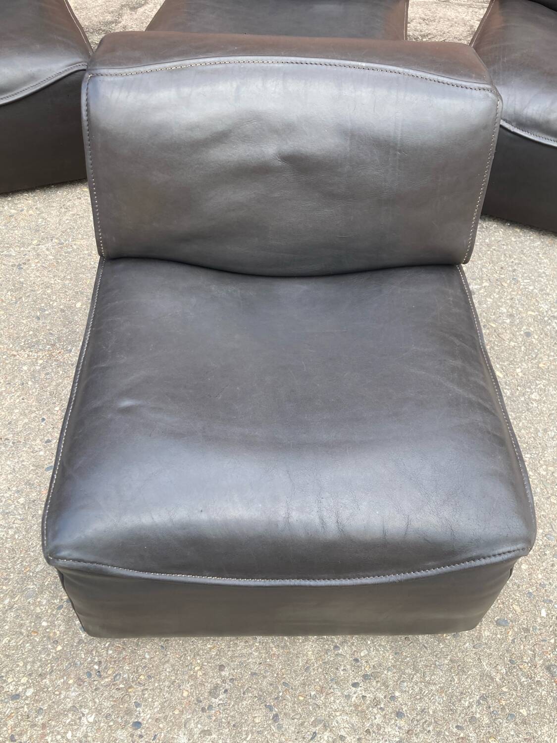 Set of 4 De Sede DS15 lounge chairs