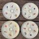 Vintage cream oyster plates Salins France seafood marine decor