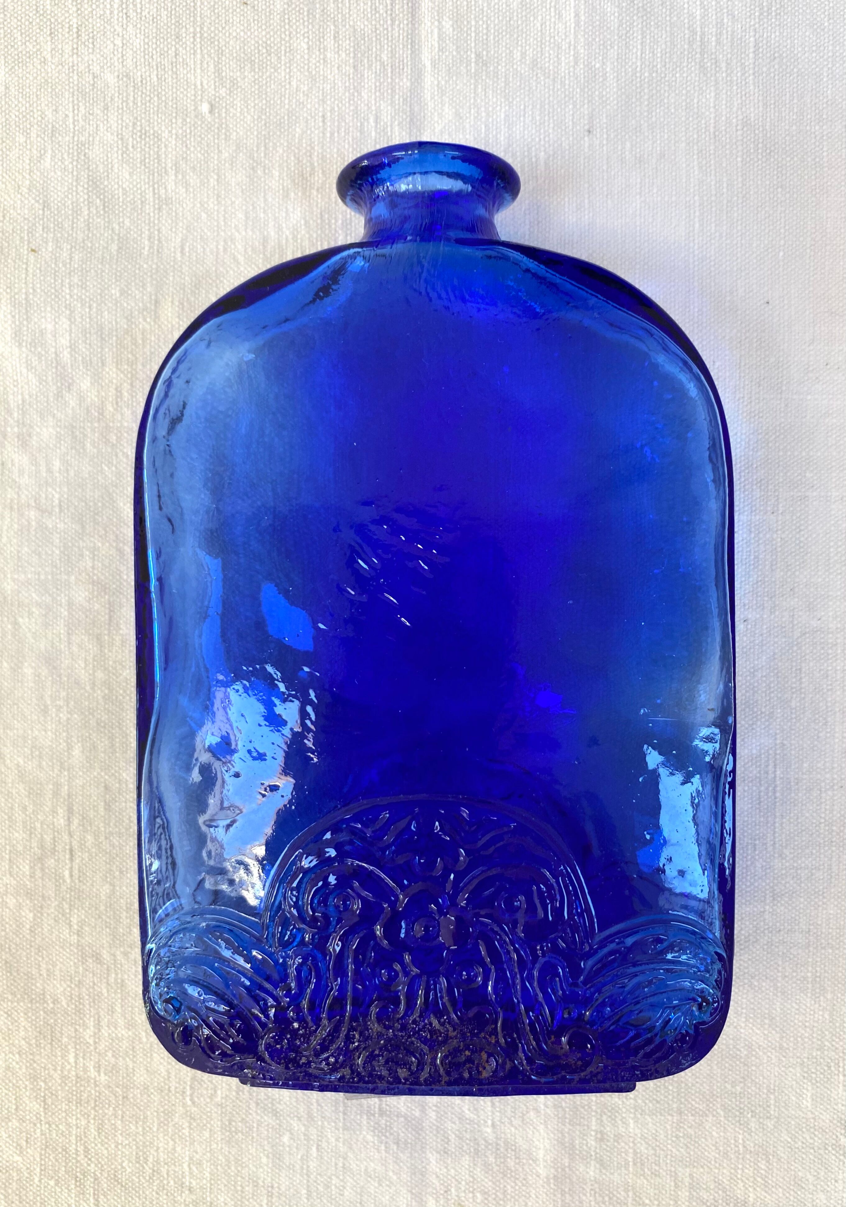 Cobalt blue glass apothecary bottle