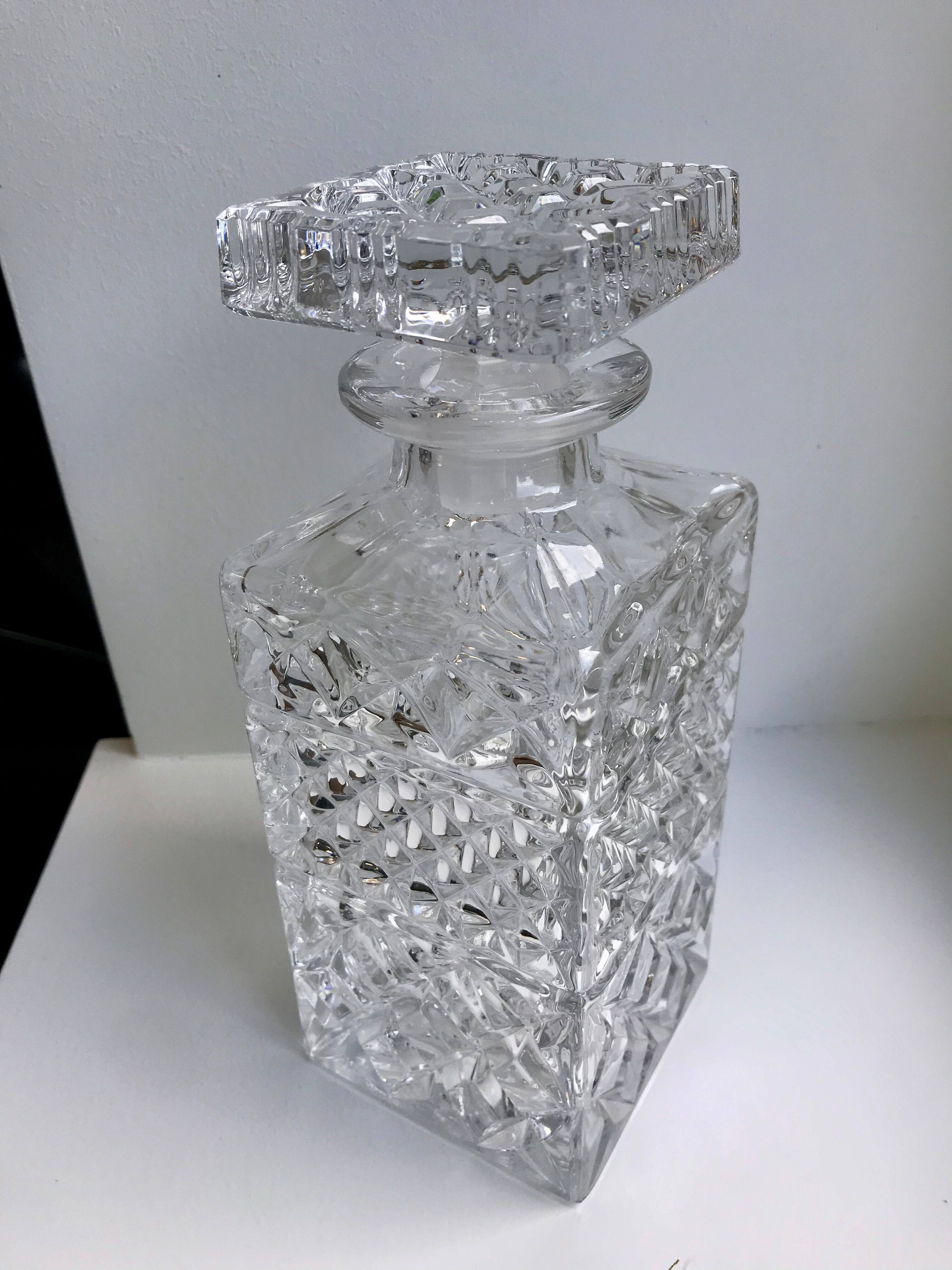 Crystal whisky decanter 60s-70s