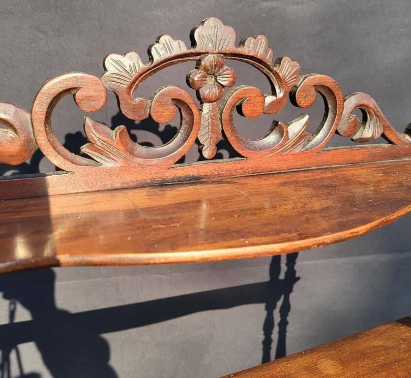 19th century molded mahogany wall shelf Louis-Philippe