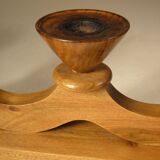 Wooden candlestick, vintage crafts