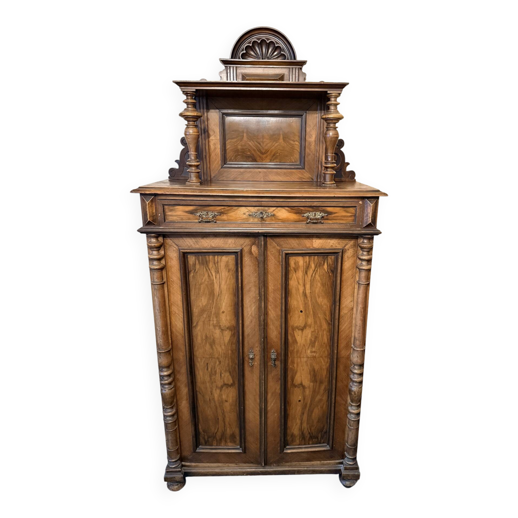 Antique walnut wardrobe Napoleon III – 19th century