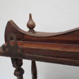 Old turned wood shelf, walnut color