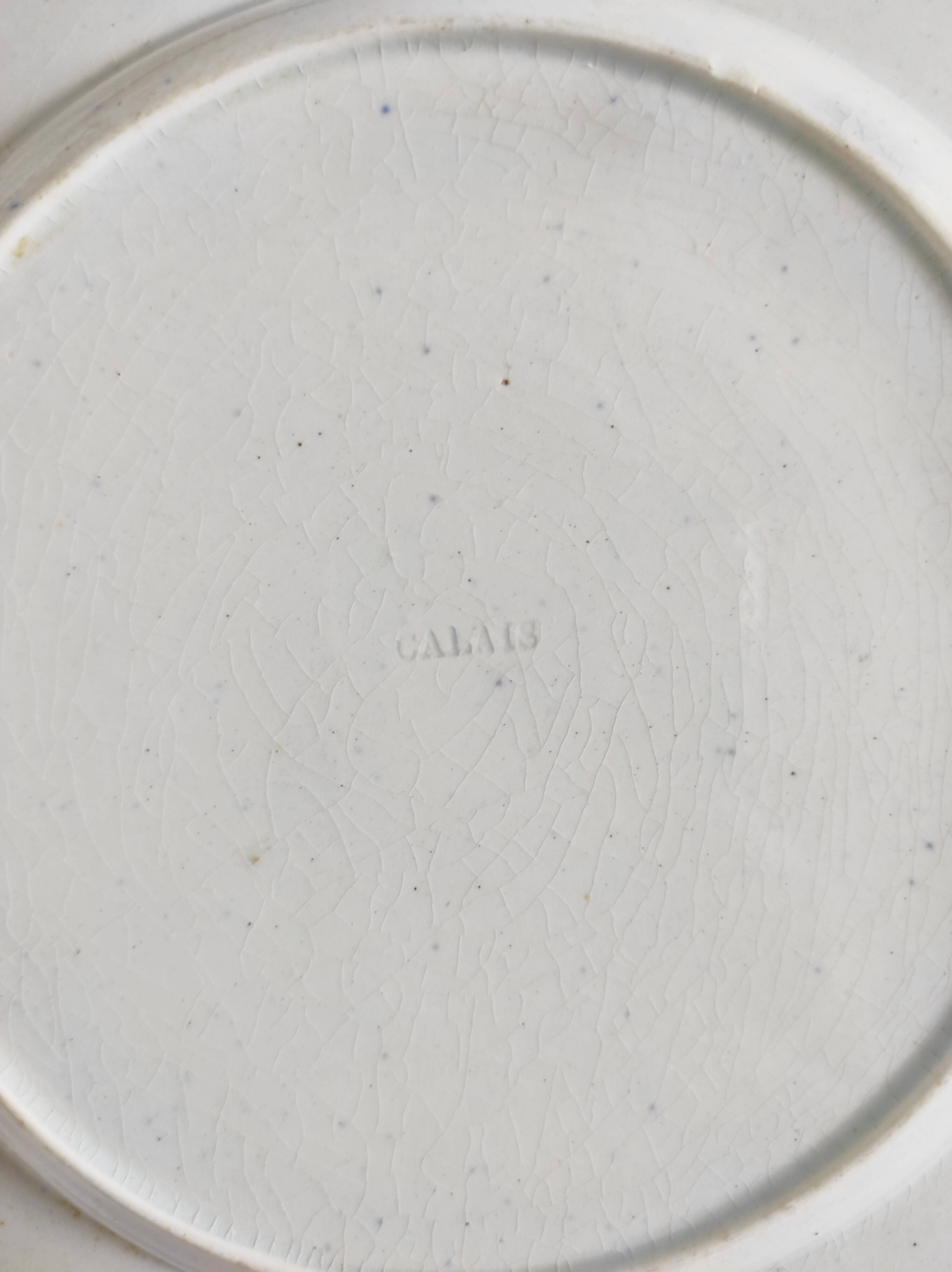 Calais earthenware 4 pagoda plates