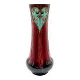 Art Deco Vase Thulin – Turquoise & Amber Ceramic – Relief No. 239/721