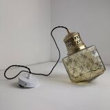 Suspension art deco in coloured glass