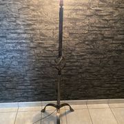Brutalist tripod floor lamp in wrought iron
