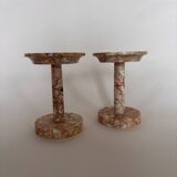 Pair of marble candlesticks