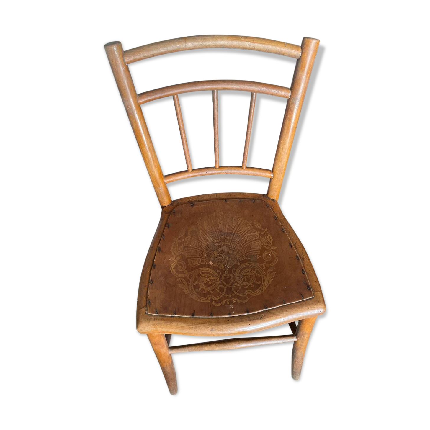 Engraved bistro chair