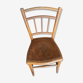 Engraved bistro chair