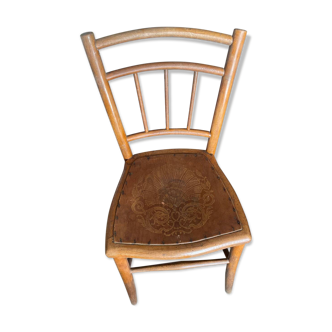 Engraved bistro chair