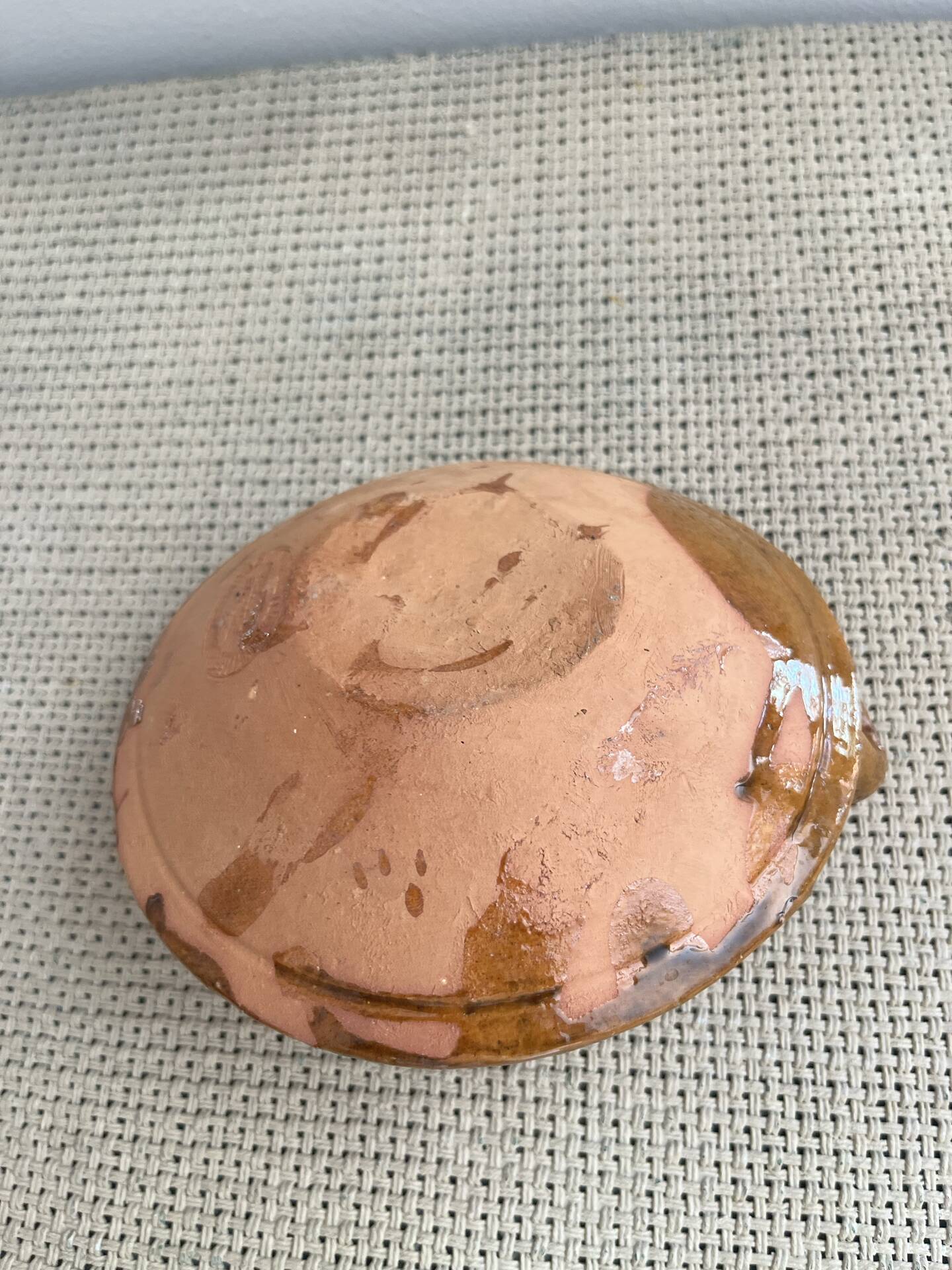 Glazed terracotta dish