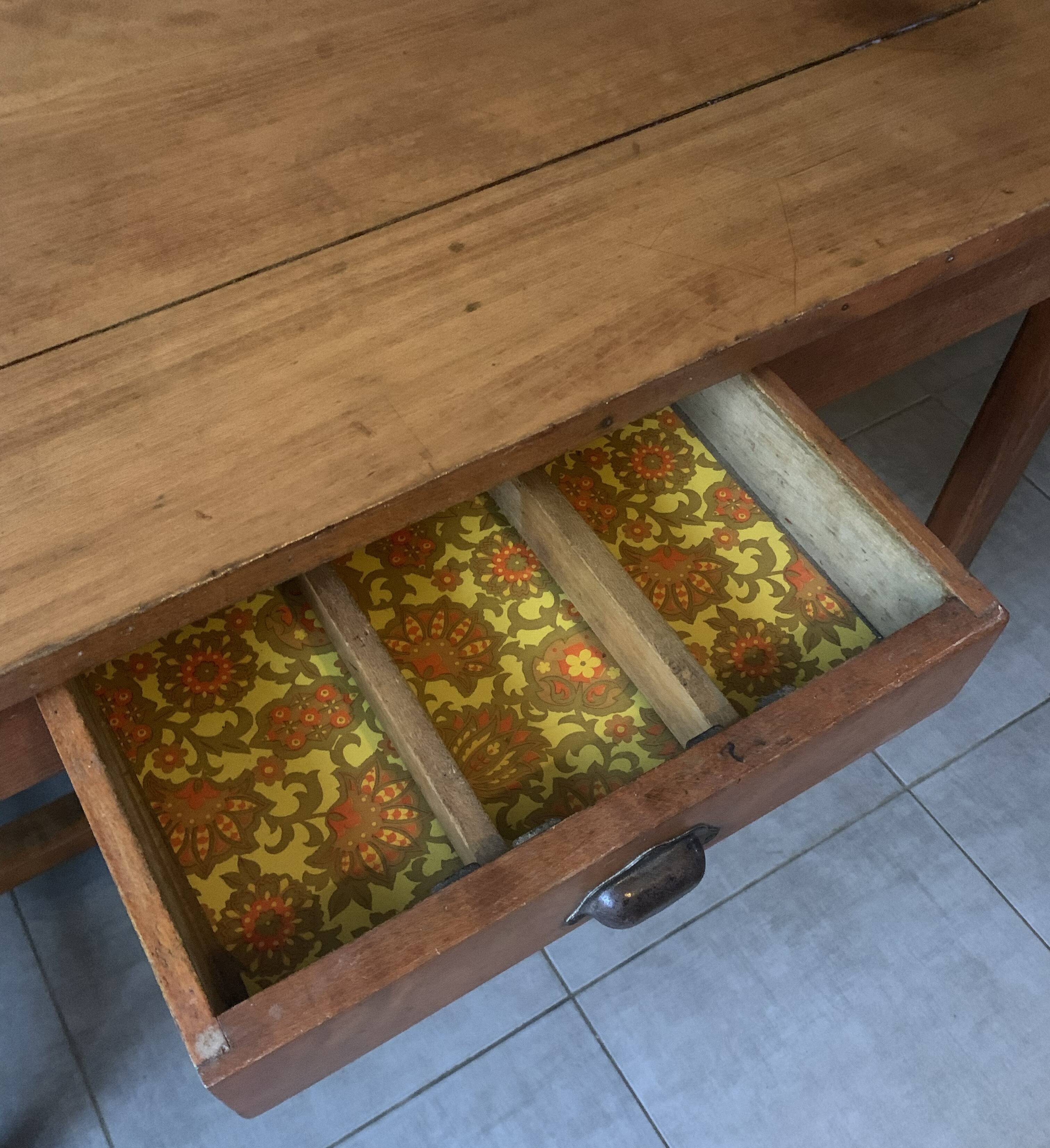 1950s solid wood farmhouse desk/table