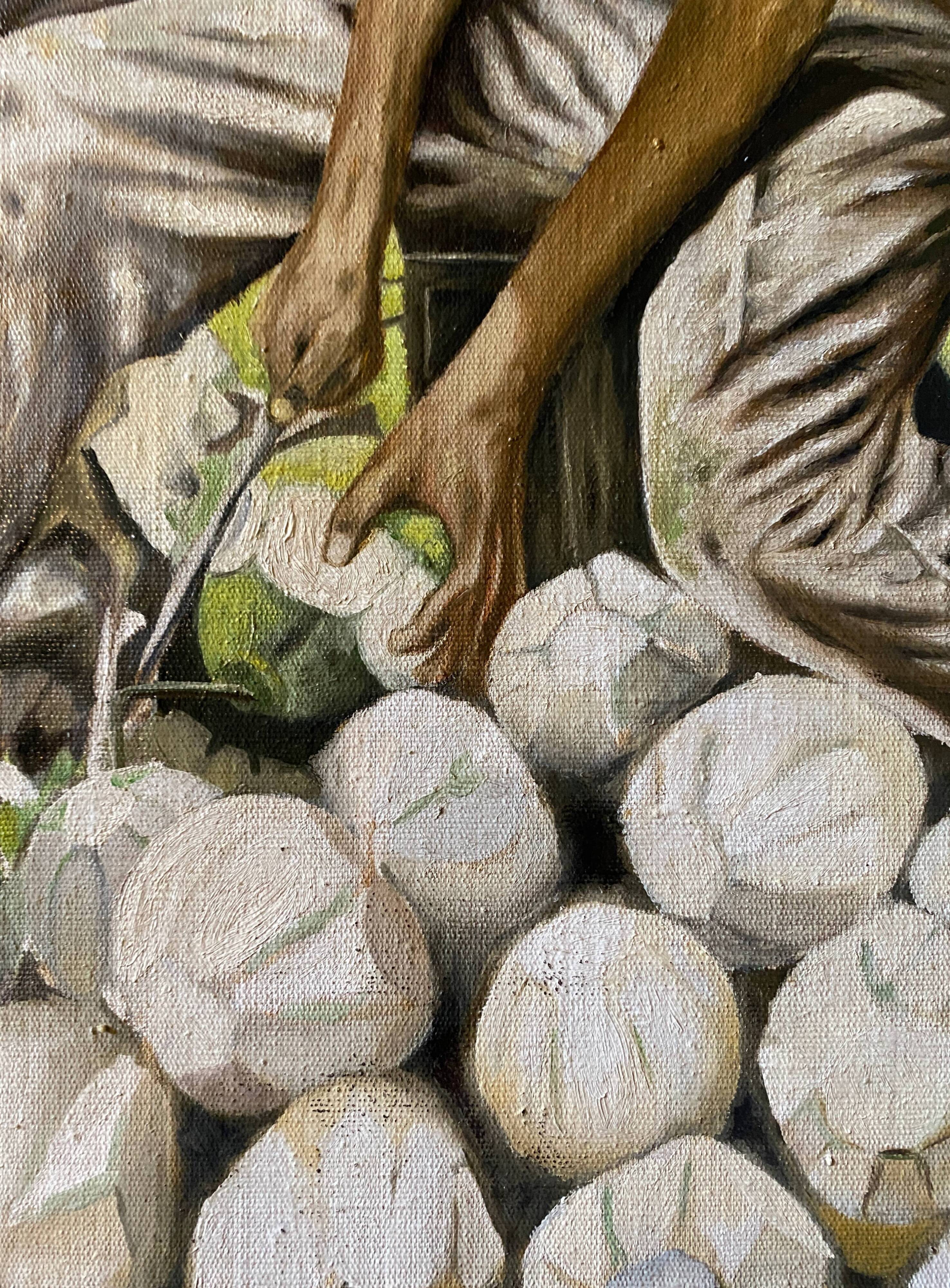 HSP painting "Coconut cutter" Sao Paulo signed Auberger 1969 + frame