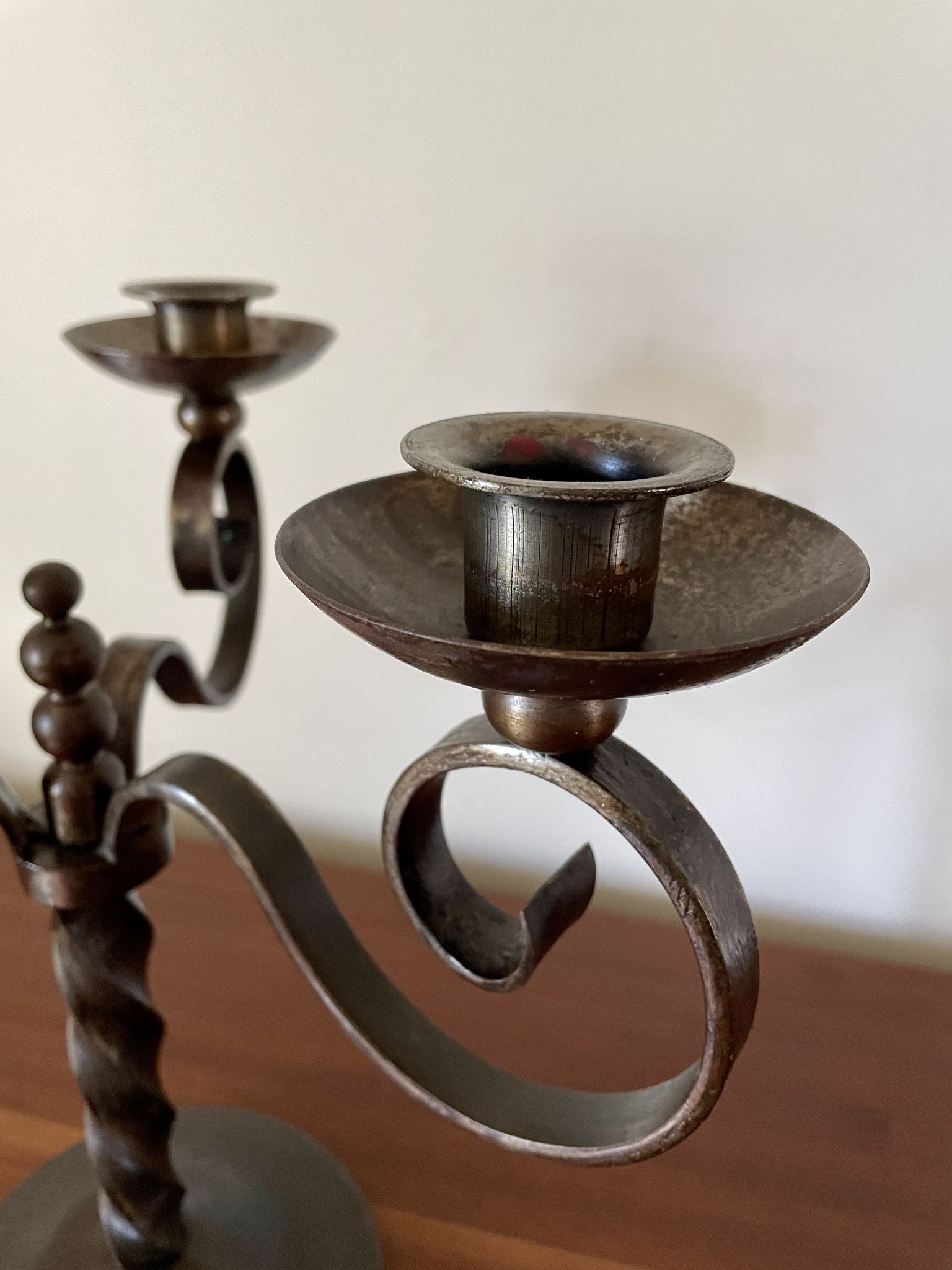 Pair of brutalist candelabra by Charles Piguet 1930