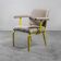 SET 3 HANDMADE CHAIRS METAL FABRIC 70S VINTAGE