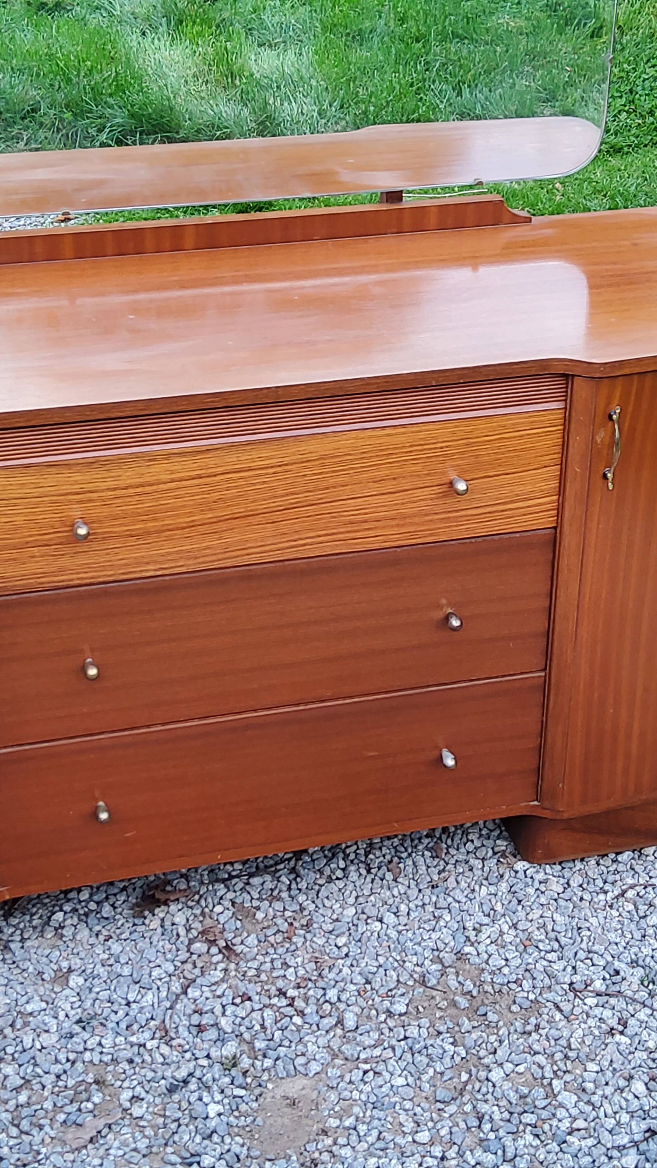 Vintage 1960s mahogany dressing table chest of drawers