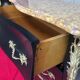Curved dresser 3 drawers black patina Louis XV style