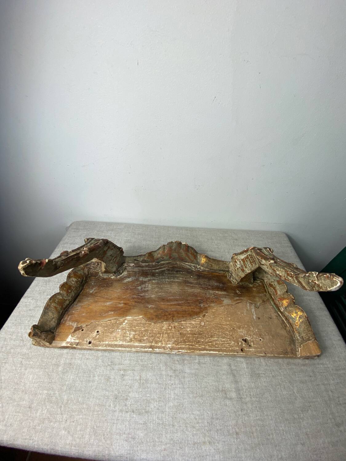 Florentine style wooden wall console