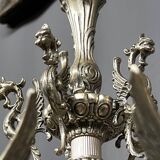 Antique chandelier in neo-gothic style.