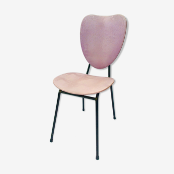 Chair 60s skaï old pink