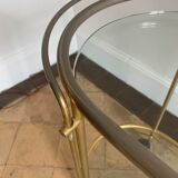 Golden brass and glass service
