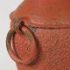 Monumental sun vase "Fat Lava" from the mid-century, with a rare movable ceramic handle handmade.