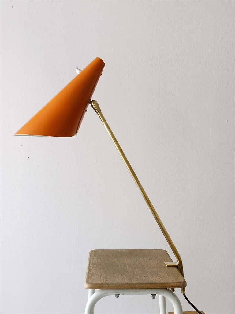 J.T. Kalmar "Style" Model Clamp Lamp Table Cone Midcentury, Vienna, 1950s