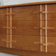 Vintage chest of drawers with bamboo and rattan details
