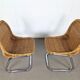 Pair of Rohé Noordwolde chairs | Rattan and chrome