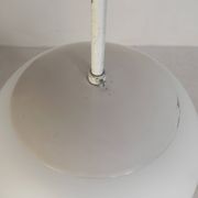 Vintage school lamp with frosted white glass shade, 1950s.