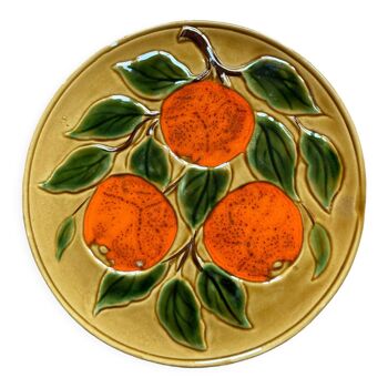 Plat à tarte Vallauris motif oranges