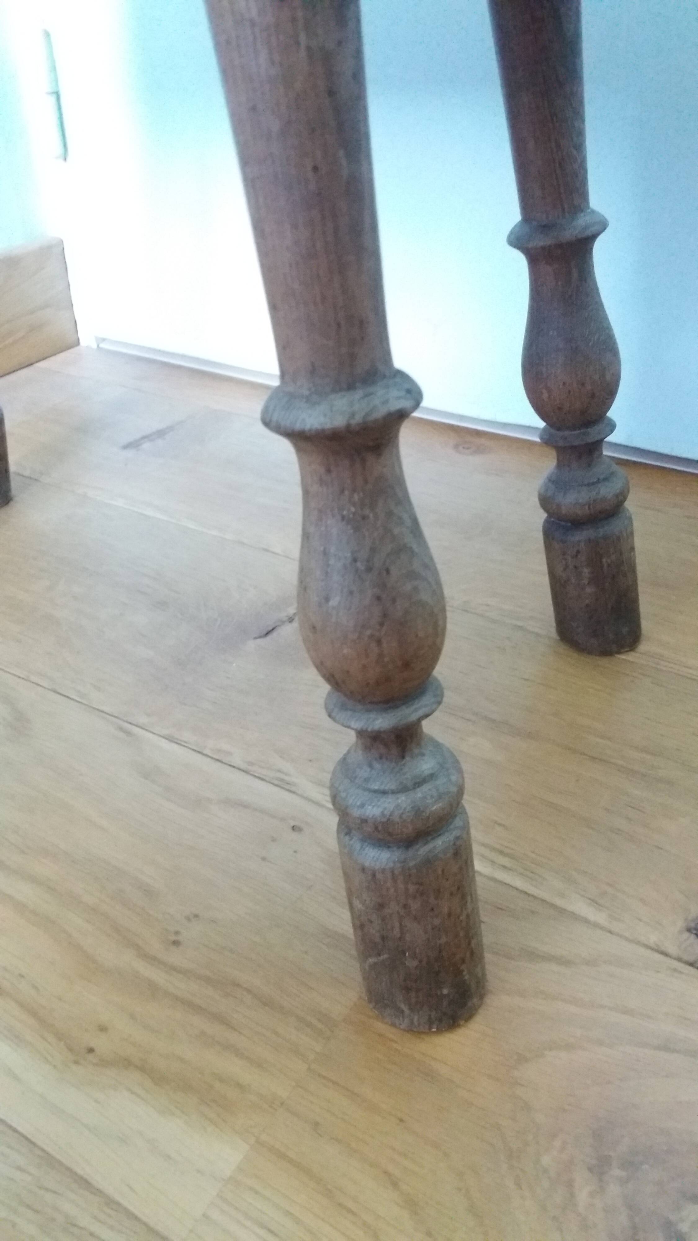 Upcycled brutalist stool, side table, bedside table in solid oak