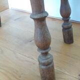 Upcycled brutalist stool, side table, bedside table in solid oak