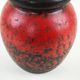 Monumental Fat Lava ceramic vase in black and red, West Germany, 1970s