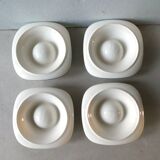 4 egg cups ceramic Saint Clément 60s