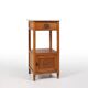 French Art Deco bedside table with a Carrara marble top, circa 1920.